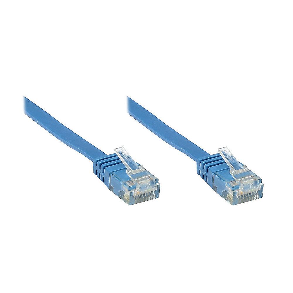Good Connections 1,0m Patchkabel CAT6 U/UTP Flachkabel blau