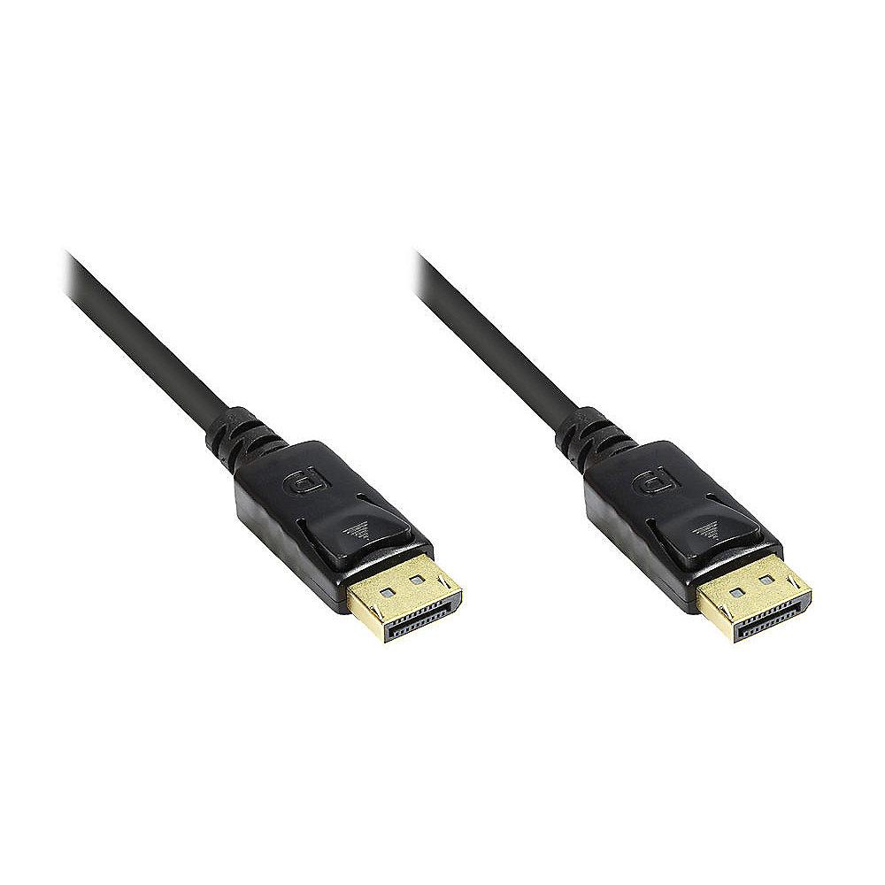 Good Connections DisplayPort 1.2 Anschlusskabel 7,5m Verriegelungsschutz schwarz