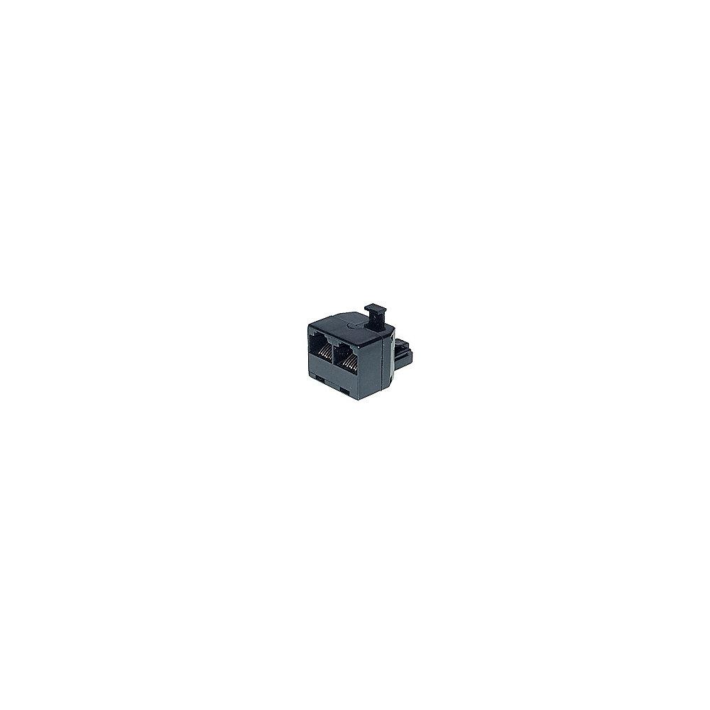 Good Connections ISDN Verteiler RJ45 zu 2x RJ45 Adapter St./Bu. schwarz