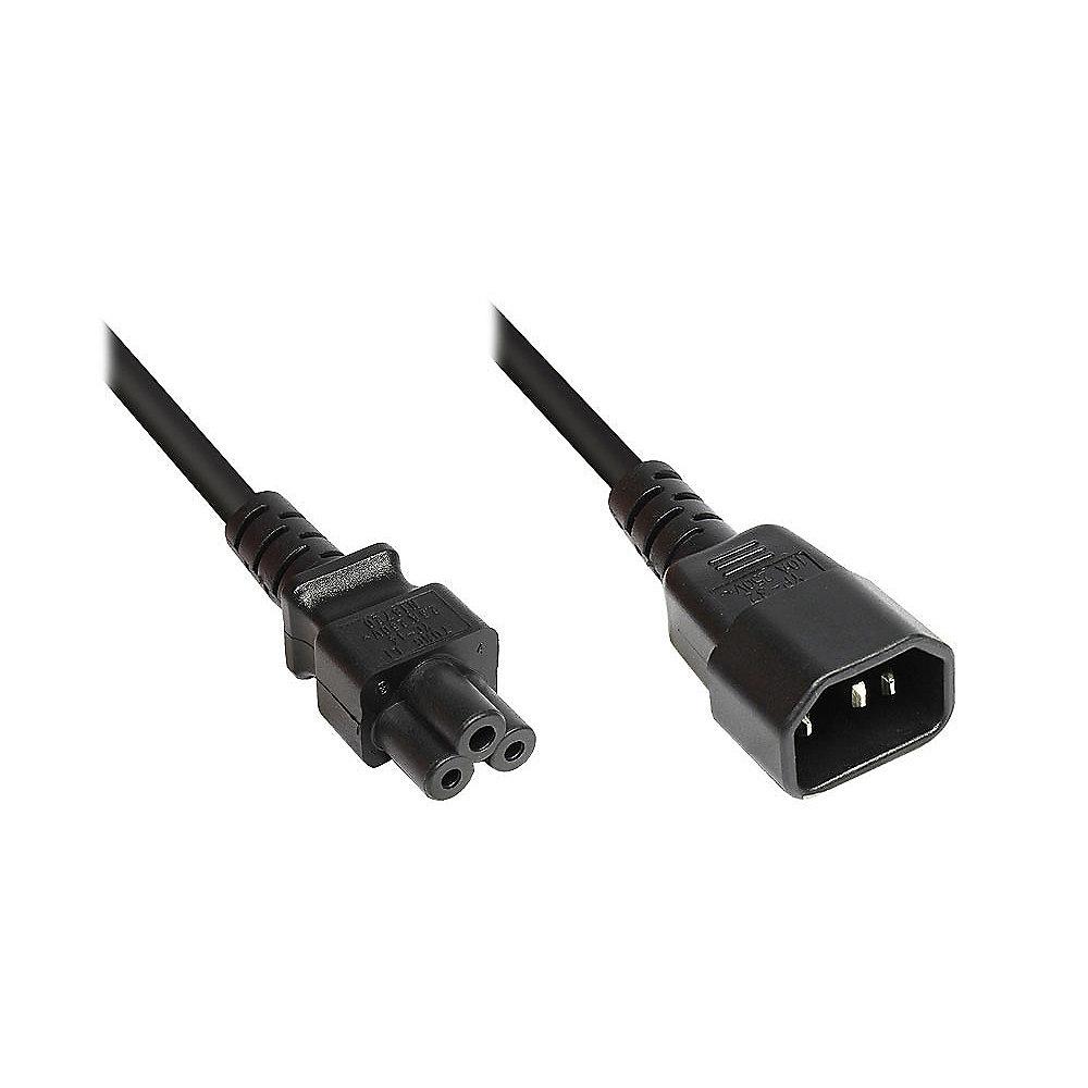 Good Connections Kaltgeräteverlängerung 1,8m C14 zu C5 schwarz