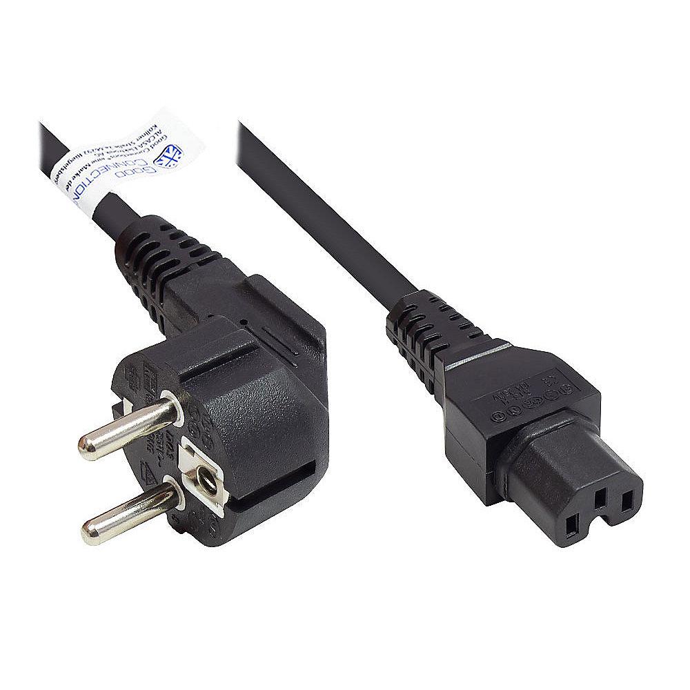 Good Connections Netzkabel 1,8m Typ E F (CEE7/7) auf C15 Warmgerätebuchse