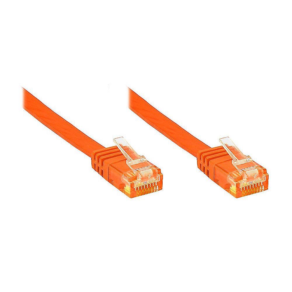 Good Connections Patchkabel Cat. 6 ungeschirmt Flachkabel orange 3,0m