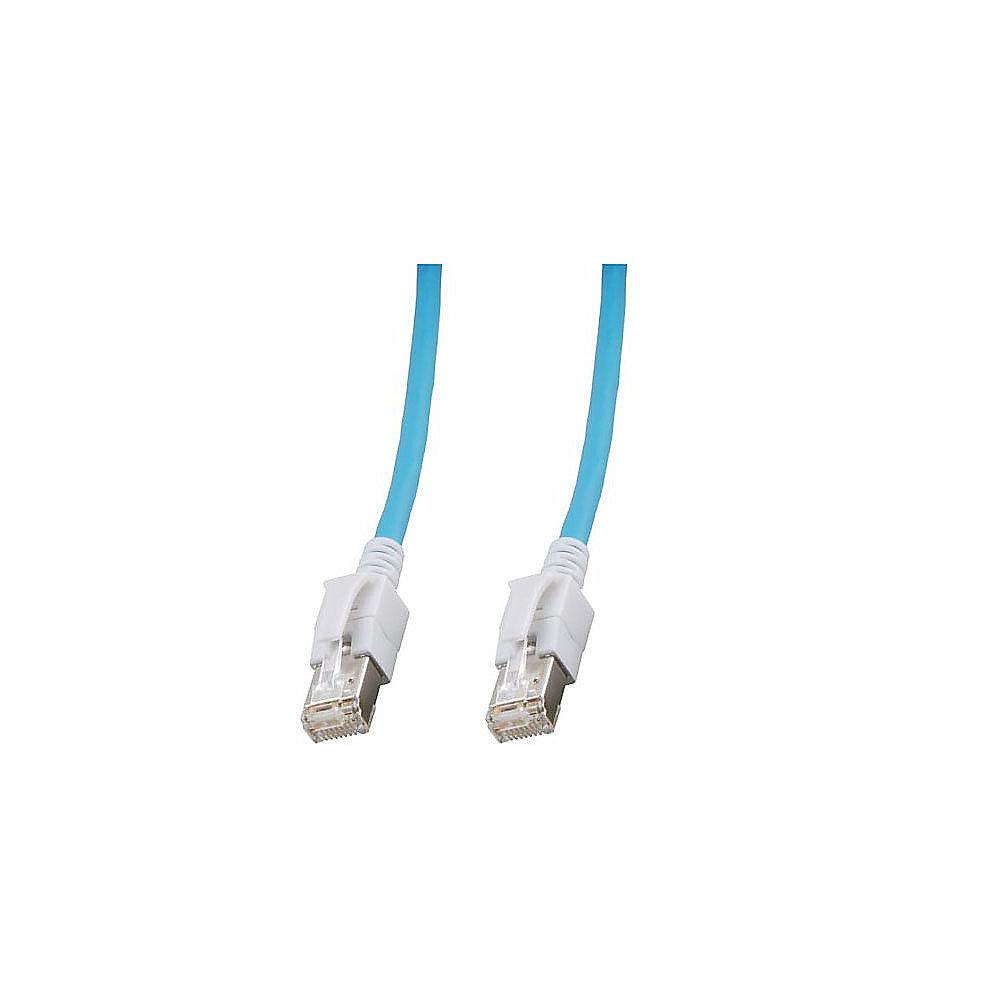 Good Connections Patchkabel Cat. 6A halogenfrei leuchtende Stecker blau 5m