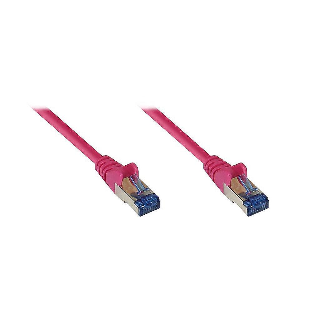 Good Connections Patchkabel Cat. 6a S/FTP, PiMF halogenfrei 500MHz magenta 0,25m