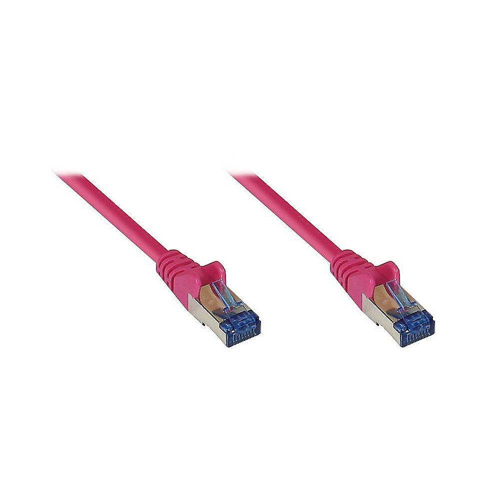 Good Connections Patchkabel Cat. 6a S/FTP, PiMF halogenfrei 500MHz magenta 2m