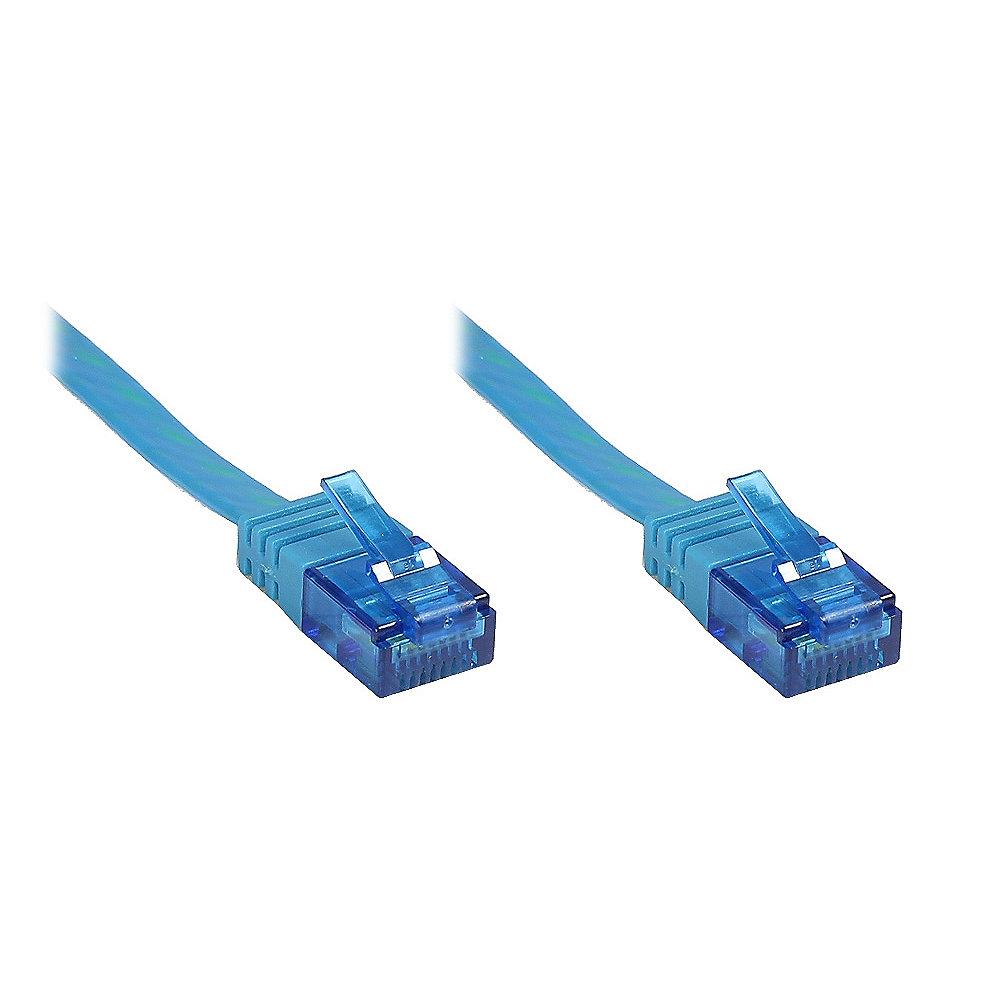 Good Connections Patchkabel Cat. 6a U/UTP Flachkabel 500 MHz blau 0,5m, Good, Connections, Patchkabel, Cat., 6a, U/UTP, Flachkabel, 500, MHz, blau, 0,5m