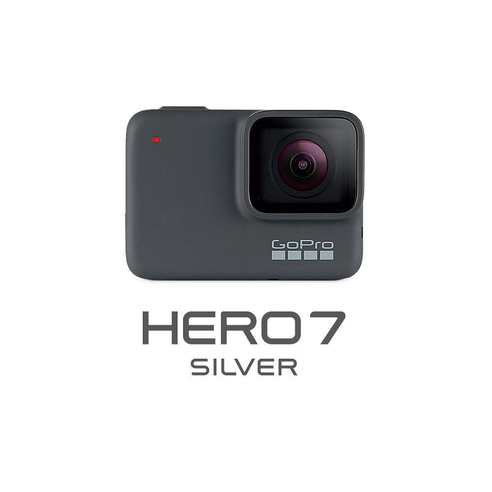 GoPro Hero 7 Silver 4K-Action Cam wasserdicht Sprachsteuerung Touchscreen
