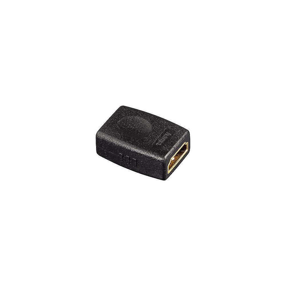 Hama HDMI Adapter Typ-A High Speed Ethernet 4K UHD 3D Bu./Bu. schwarz