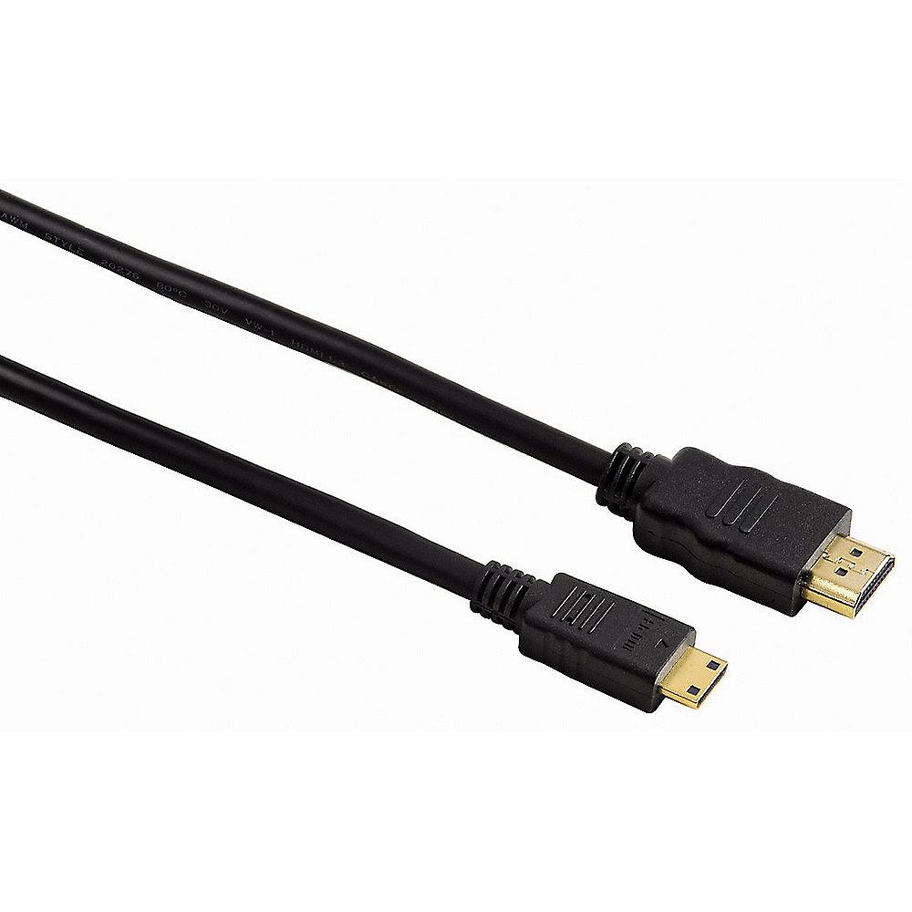 Hama HDMI Kabel 0,5m Typ-A zu mini-HDMI High Speed Ethernet St./St. schwarz