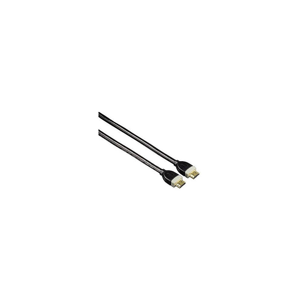 Hama HDMI Kabel 5m Typ-A High Speed Ethernet 4K UHD 3D St./St. schwarz