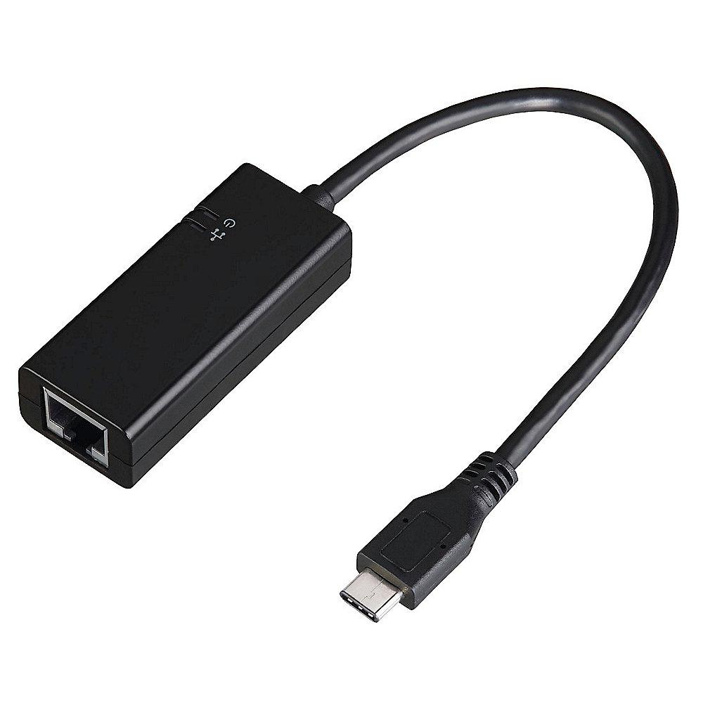 Hama USB 3.1 Typ-C zu Gigabit Ethernet Adapter Gen1 St./Bu. schwarz, Hama, USB, 3.1, Typ-C, Gigabit, Ethernet, Adapter, Gen1, St./Bu., schwarz