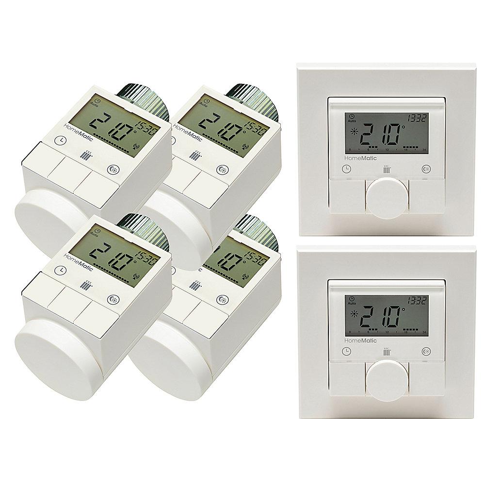 HomeMatic 2x 132030 Funk-Wandthermostat   4x 105155 Funk-Heizkörperthermostat