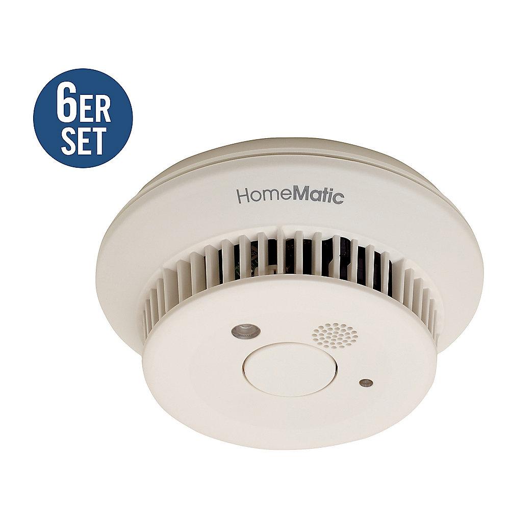 HomeMatic 6er Set 131408A2 10-Jahres Funk-Rauchmelder HM-Sec-SD-2