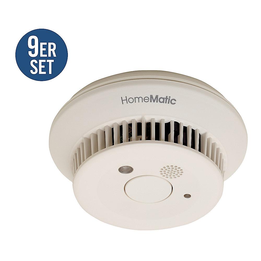 HomeMatic 9er Set 131408A2 10-Jahres Funk-Rauchmelder HM-Sec-SD-2