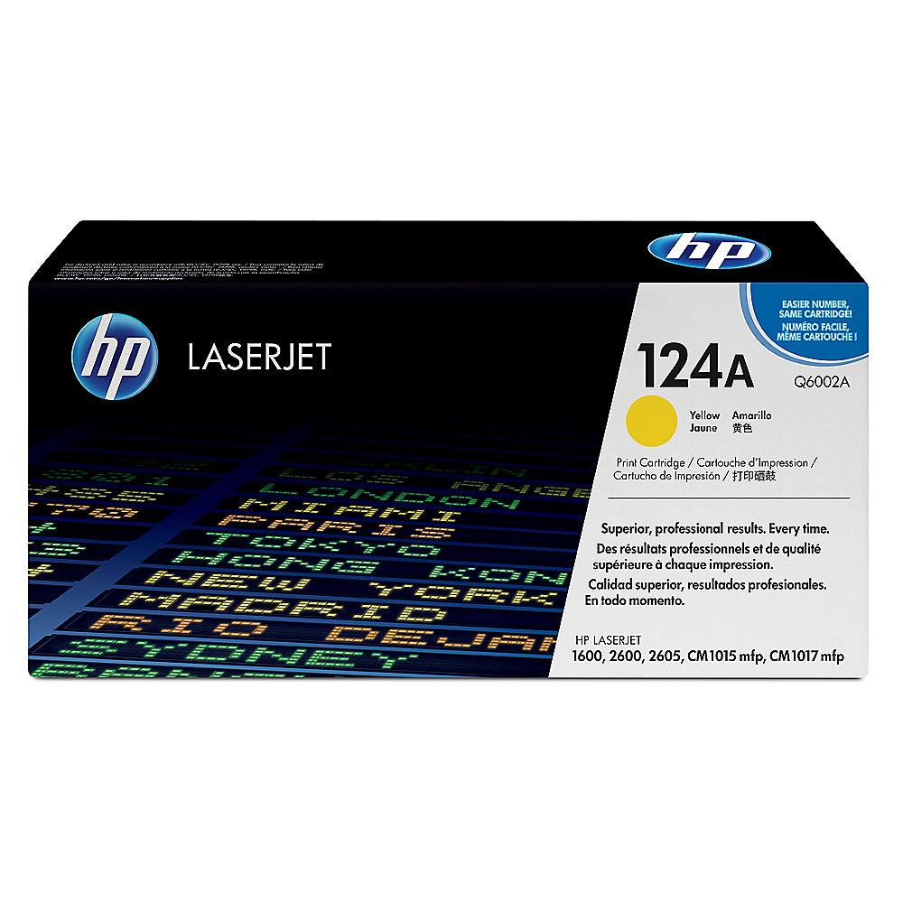 HP 124A Original Toner Q6002A Gelb für ca. 2.000 Seiten