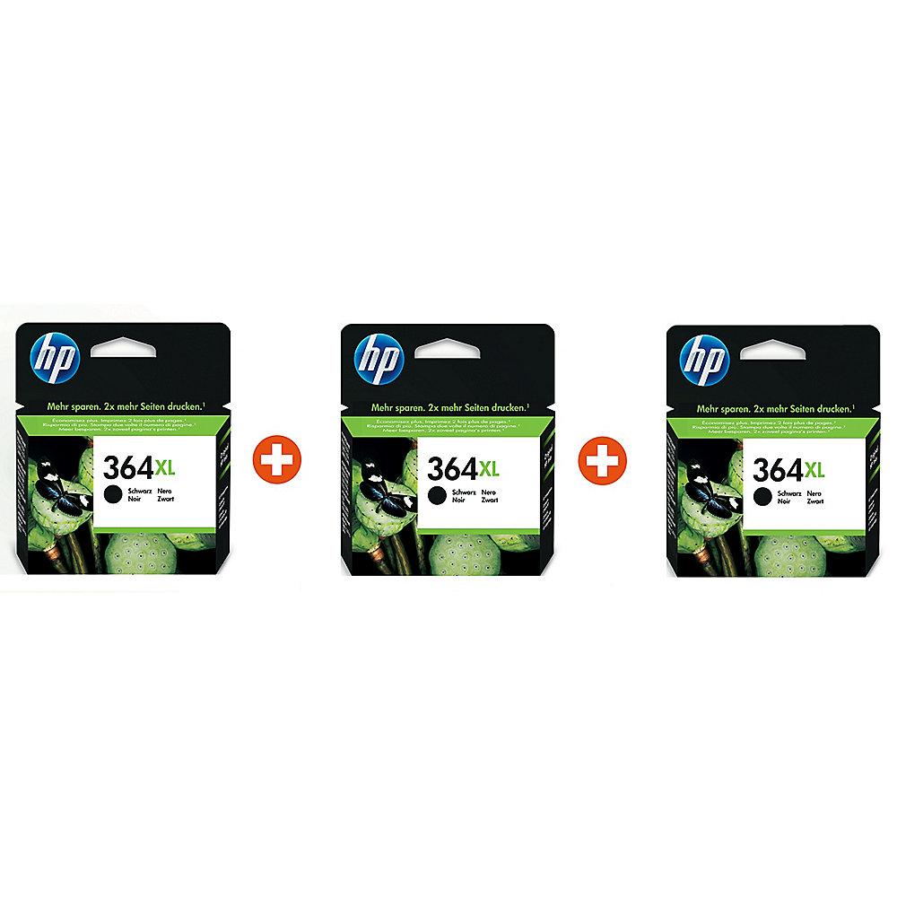 HP 364XL Original Druckerpatrone Schwarz CN684EE (Dreierpack)