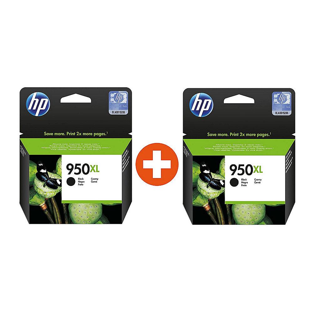 HP 950XL Original Druckerpatrone Schwarz CN045AE für ca. 2.300 Seiten (2 Stück)