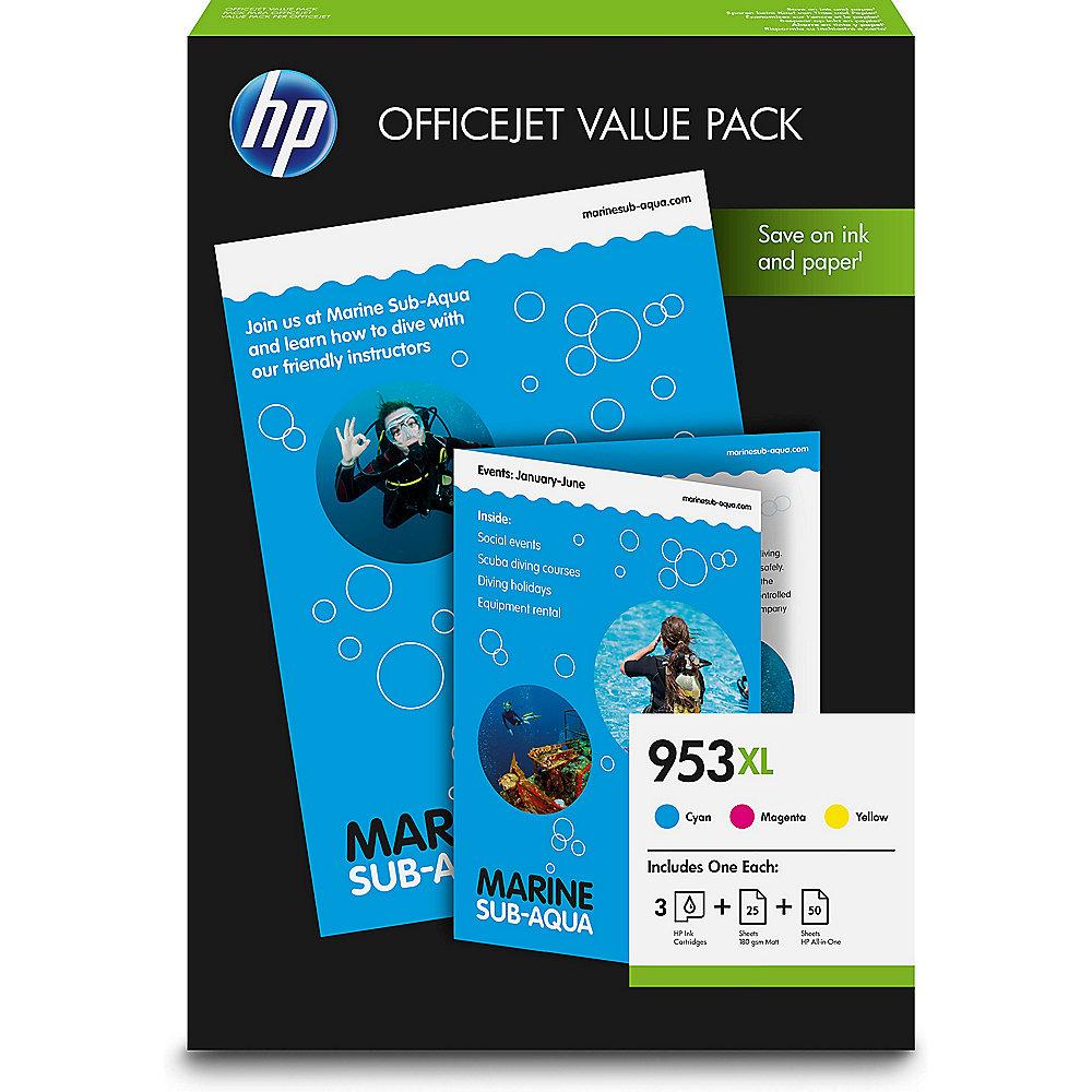 HP 953XL Original Druckerpatrone Multipack (C,M,Y) 1CC21AE