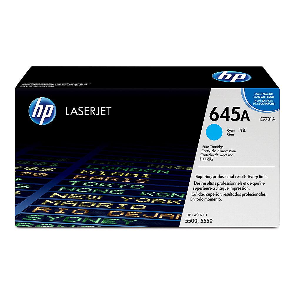 HP C9731A Original Tonerkassette 645A Cyan für ca. 12.000 Seiten
