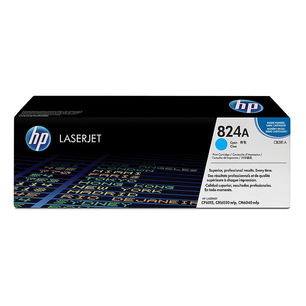 HP CB381A Original Tonerkassette 824A cyan