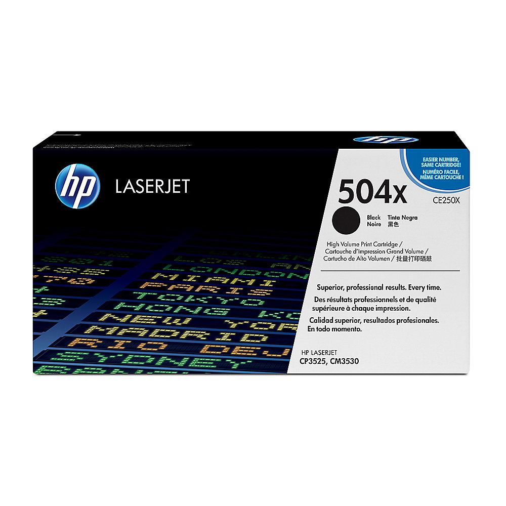 HP CE250X Original Tonerkassette 504X schwarz mit hoher Kapazität