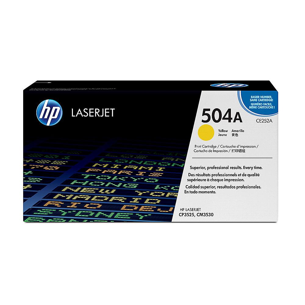 HP CE252A Original Tonerkassette 504A  gelb