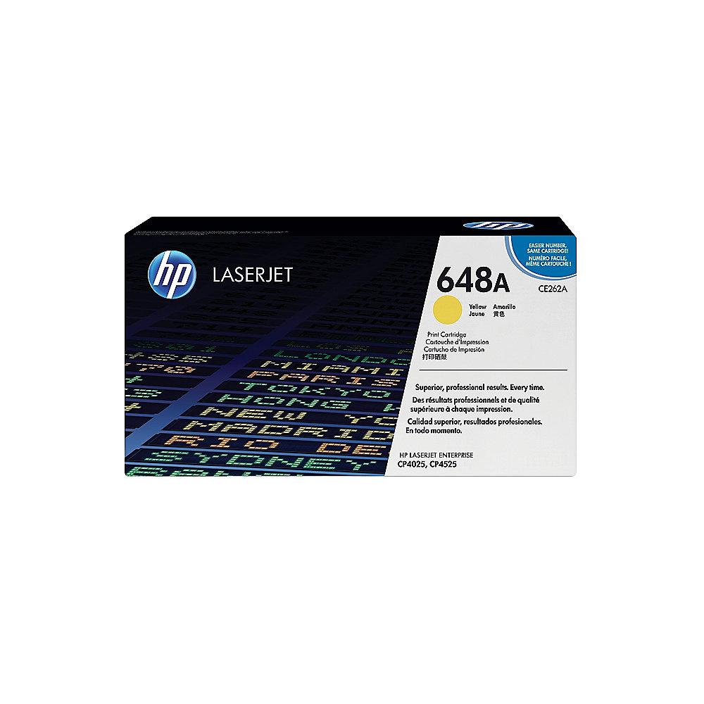 HP CE262A Original Tonerkassette 648A gelb