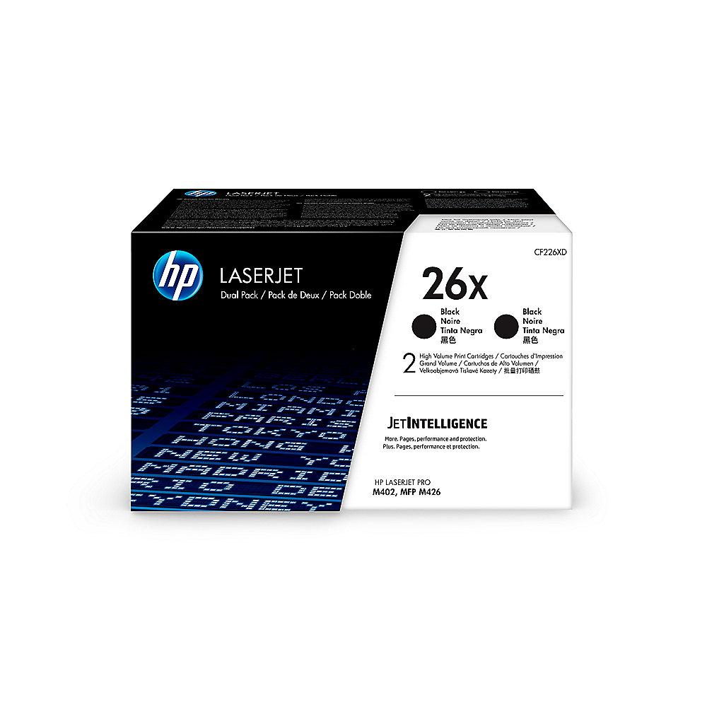 HP CF226XD 2x Original Tonerkassette 26X schwarz extra hohe Kapazität M402 M426
