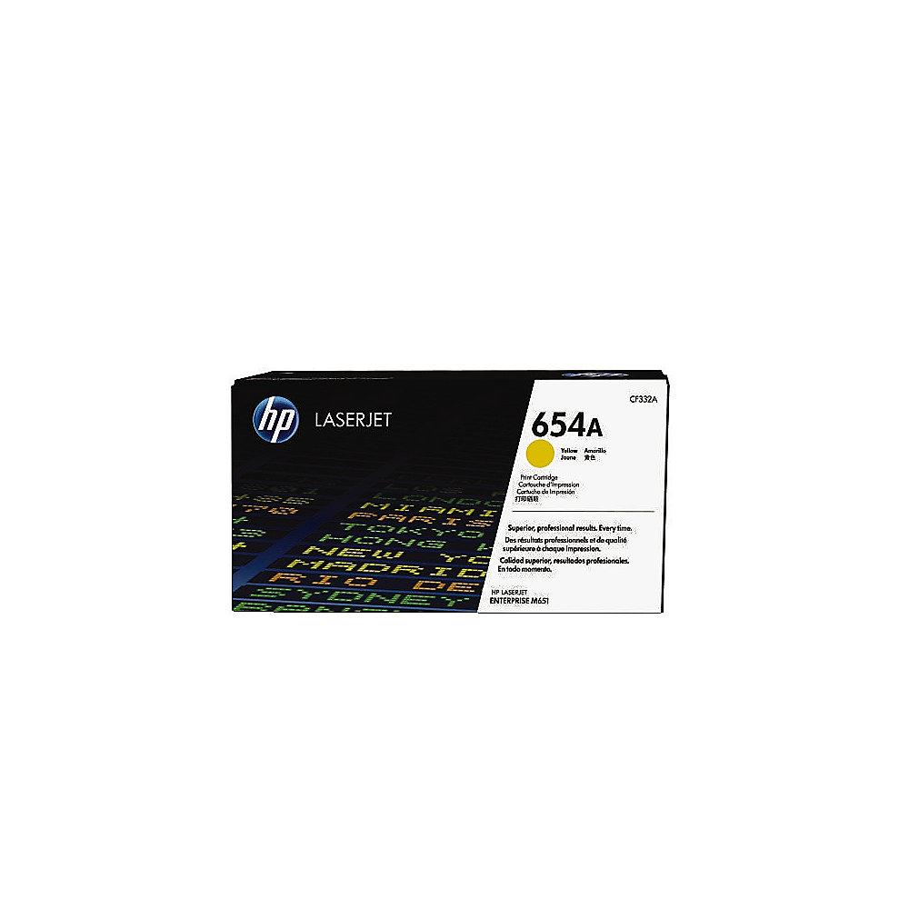 HP CF332A Original Tonerkassette 654A Gelb