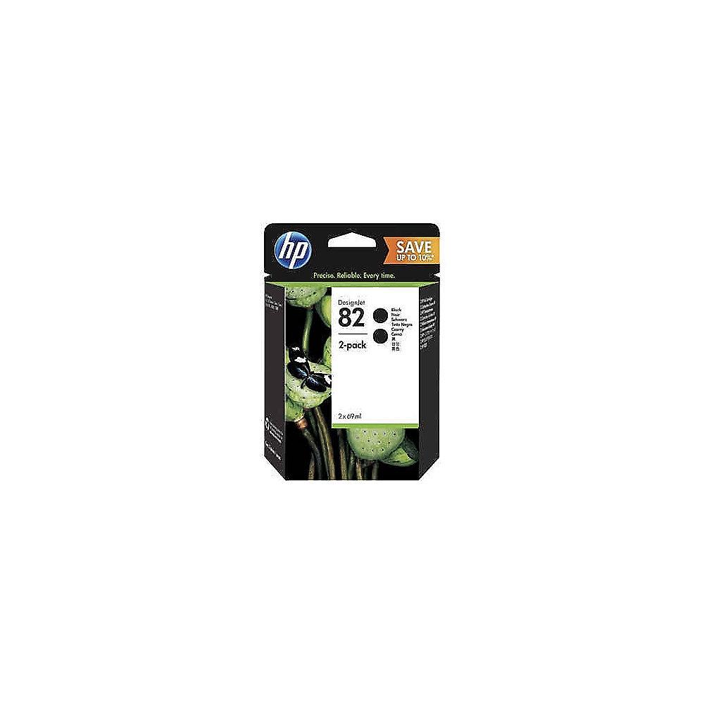 HP P2V34A original Druckerpatrone 82 schwarz Doppelpack 2x 69ml