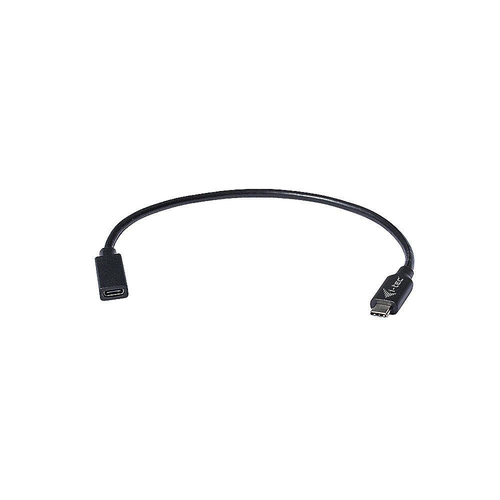 i-tec USB-C Verlängerungs-Kabel St./Bu. 30cm schwarz, i-tec, USB-C, Verlängerungs-Kabel, St./Bu., 30cm, schwarz