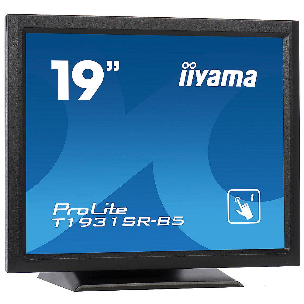 iiyama ProLite T1931SR-B5 48cm (19") Touch-Monitor 5:4 VGA/DP/HDMI 5ms LS