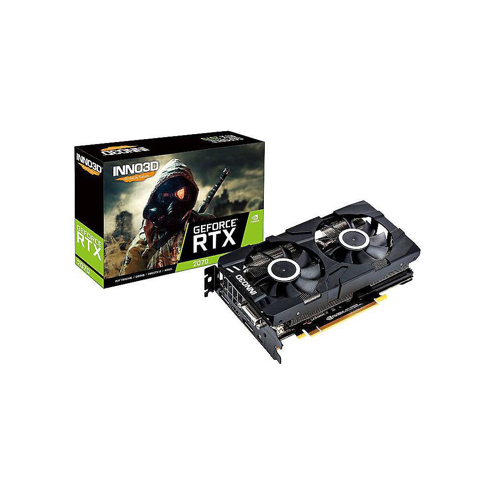 Inno3D GeForce RTX 2070 Twin X2 8GB GDDR6 Grafikkarte 2xDP/HDMI/DVI/USB-C