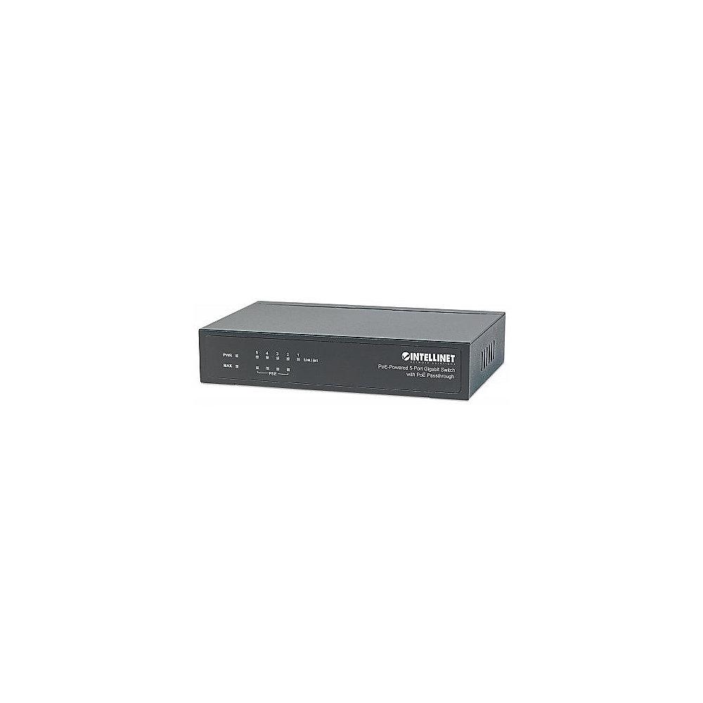 Intellinet 5-Port PoE  Gigabit Switch mit PoE Passthrough 26W