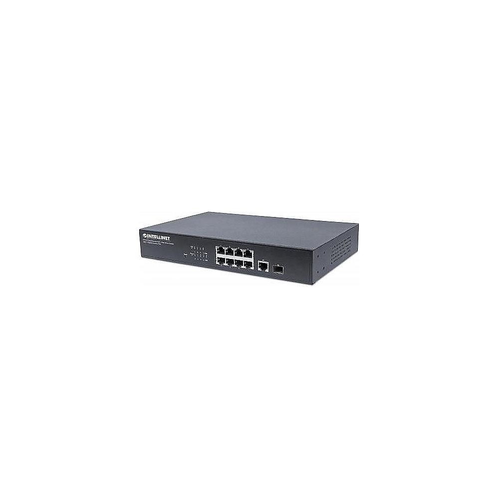 Intellinet 8-Port PoE  Fast Ethernet Web Smart Switch mit Gigabit Uplink-Port