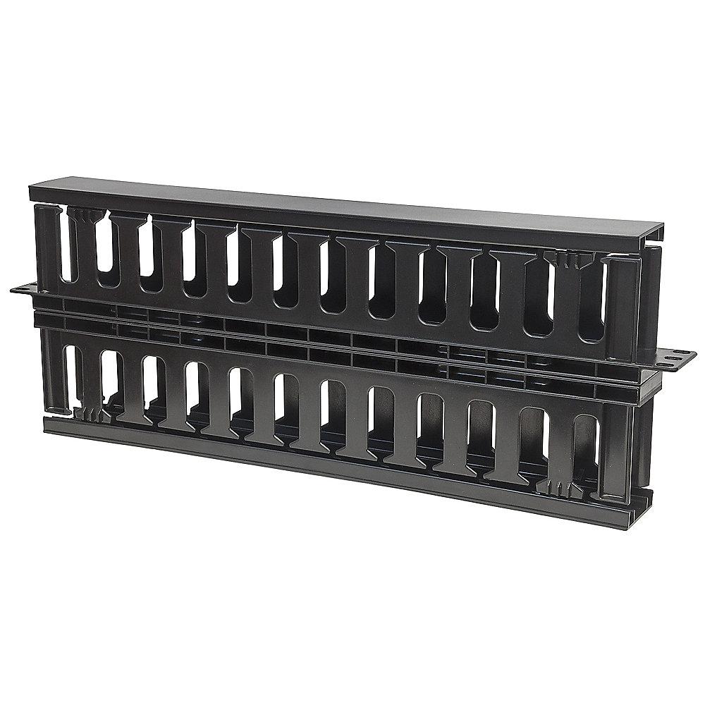 Intellinet Kabelmanagement 19" Schränke 1HE doppelseitig mit Abdeckung schwarz