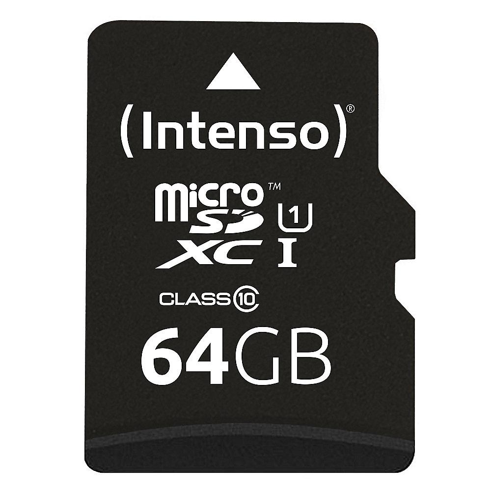 Intenso 64 GB microSDXC Speicherkarte (45 MB/s, Class 10, UHS-I)