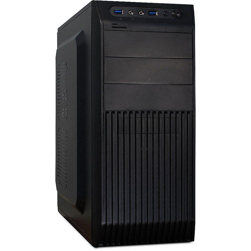 InterTech Black Velvation CM-35 Midi Tower Gehäuse Schwarz (inkl.500W NT) USB3., InterTech, Black, Velvation, CM-35, Midi, Tower, Gehäuse, Schwarz, inkl.500W, NT, USB3.