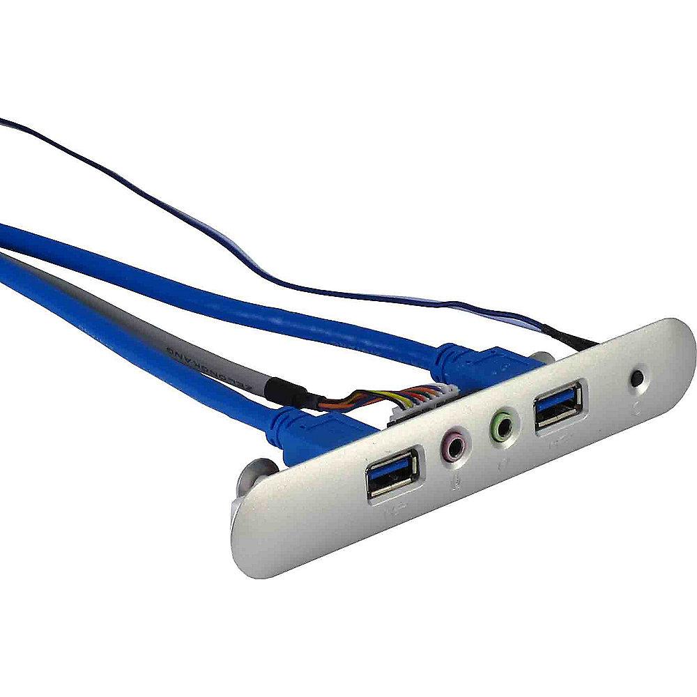 InterTech USB3.0/Audio-Einsatz für ITX Q-5 silber (88885297)