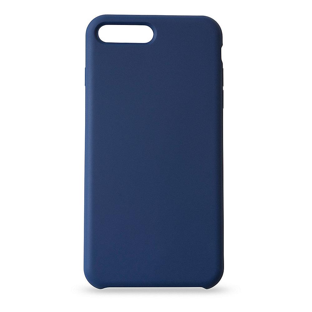 KMP Silikon Case Velvety Premium für iPhone 8 Plus, blau