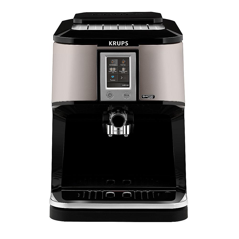 Krups EA 880E One-Touch-Kaffeevollautomat Quattro Force Silber/Schwarz