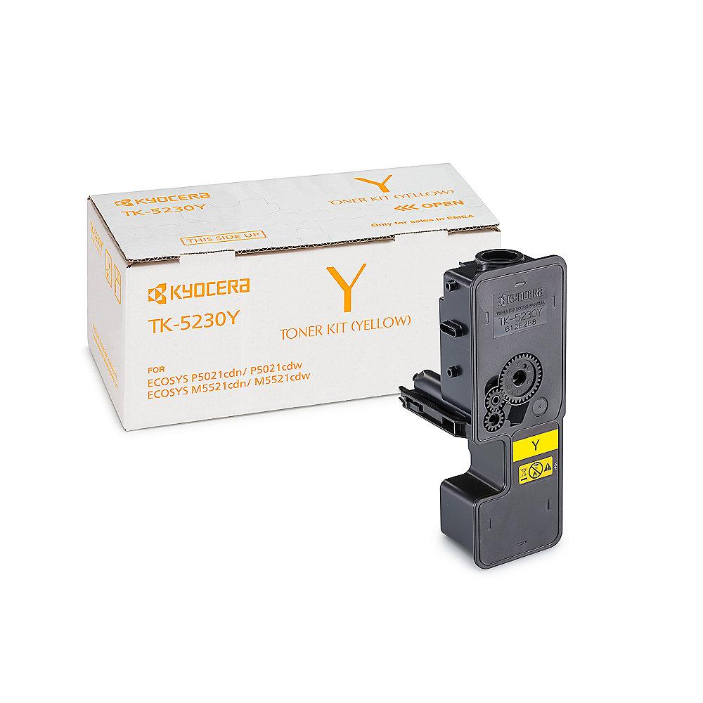 Kyocera Original Toner TK-5230Y / 1T02R9ANL0 Gelb für ca. 2.200 Seiten