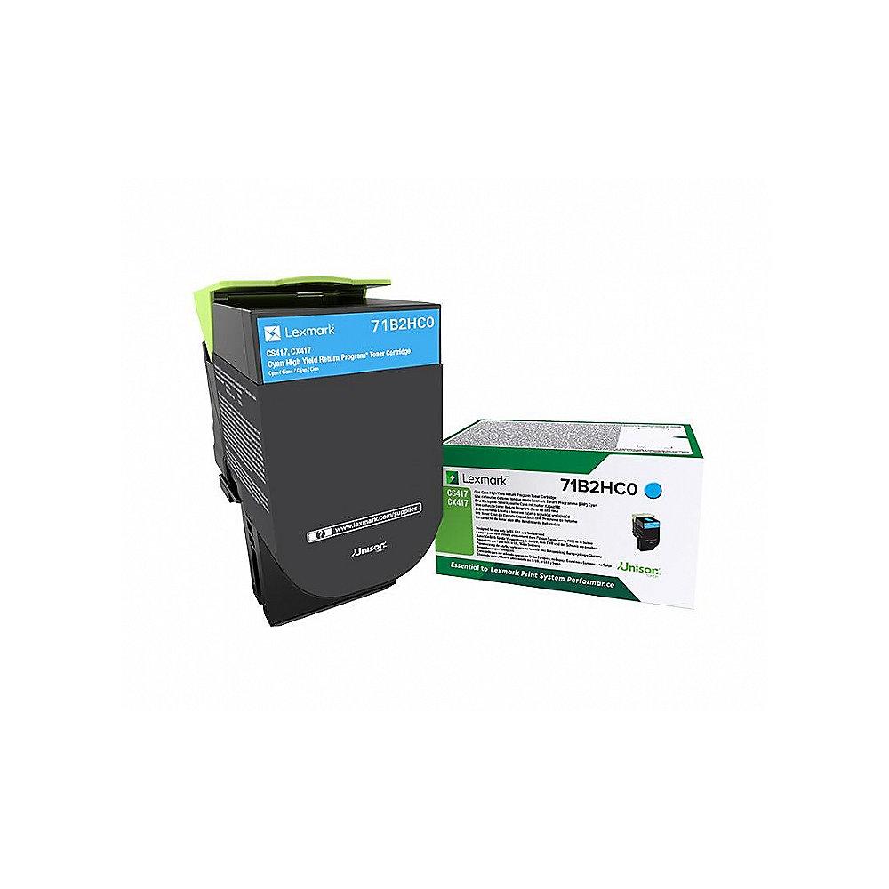 Lexmark 71B2HC0 Rückgabe-Tonerkasette Cyan 3.500 Seiten