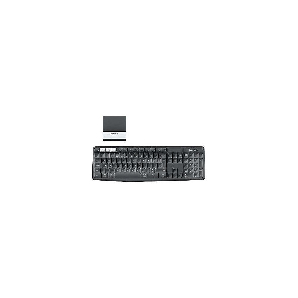 Logitech K375s Kabellose Tastatur USB Schwarz UK Layout