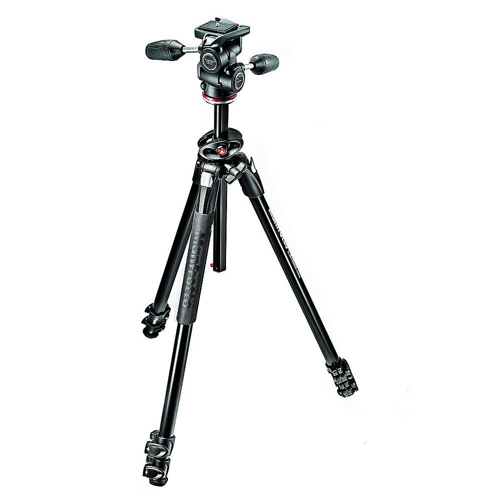 Manfrotto 290 DUAL Kit Aluminium-Stativ mit 3-Wege-Neiger