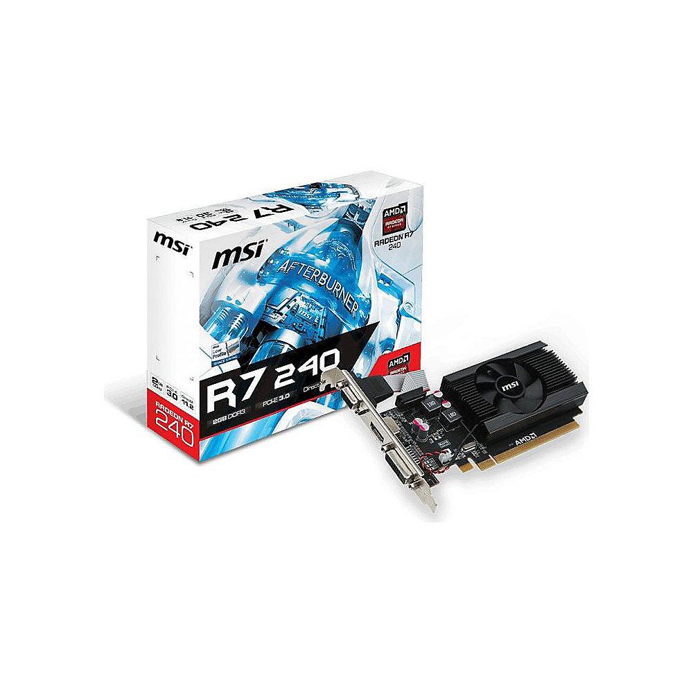 MSI AMD Radeon R7 240 2GB DDR3 DVI/HDMI/VGA Grafikkarte Low Profile