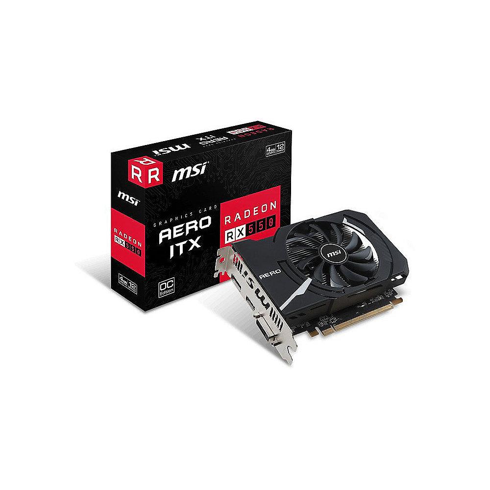 MSI AMD Radeon RX 550 Aero OC ITX 4GB GDDR5 Grafikkarte DVI/HDMI/DP