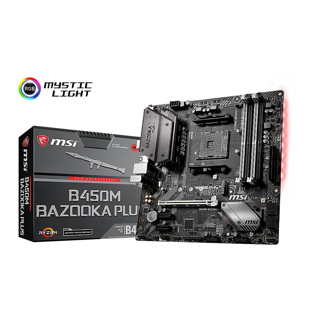 MSI B450M Bazooka Plus mATX Mainboard Sockel AM4 M.2/DVI/HDMI