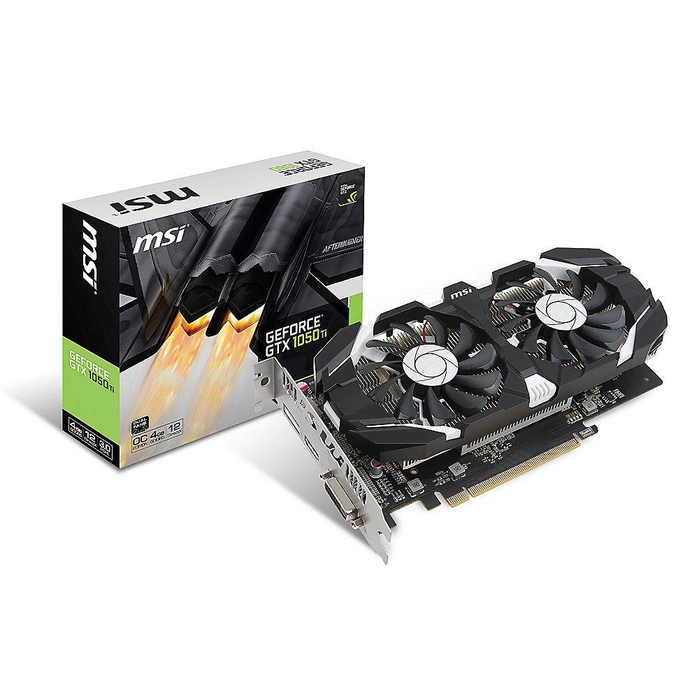 MSI GeForce GTX 1050Ti 4GT OC 4GB GDDR5 DVI/HDMI/DP Grafikkarte