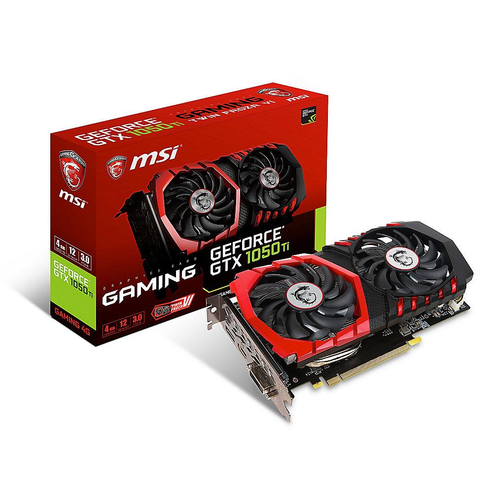 MSI GeForce GTX 1050Ti Gaming 4G TwinFrozr GDDR5 DVI/HDMI/DP Grafikkarte